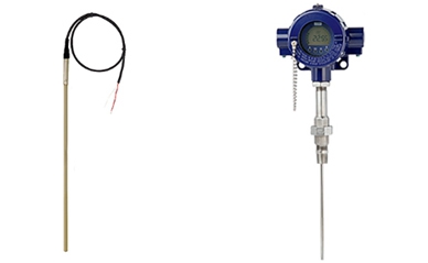 左：連接電纜模型TR40電阻溫度計（應(yīng)用廣泛）右：為流程工業(yè)模型tr12-b電阻溫度計（石化、石油和天然氣行業(yè)）